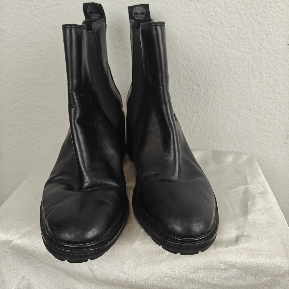 Timberland Sienna High Chelsea Pull On Boot in Black Leather Sz 9 Women's - Picture 10 of 16